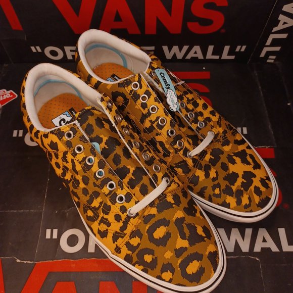 Vans Comfycush Old Skool Men's 10.5 Leopard Golden Brown/Golden Glow VN0… - Picture 4 of 13